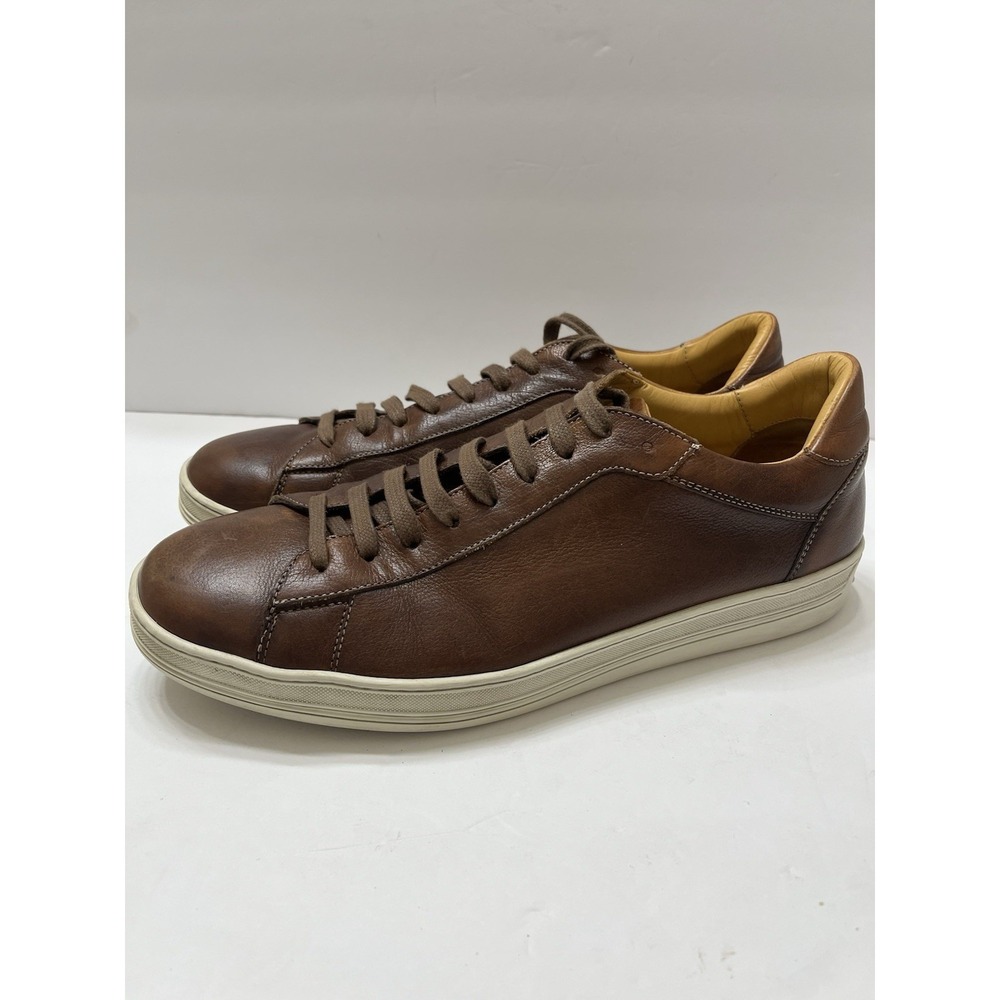 M. GEMI Netto Due Sneaker Italian Bufalino Leather Walnut Men's Size EU 44 US 11